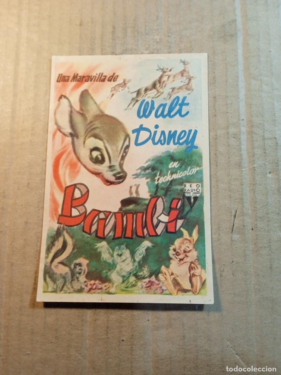 Flyers Publicitaires de films Anciens: FOLLETO DE MANO SIN PUBLICIDAD BAMBI