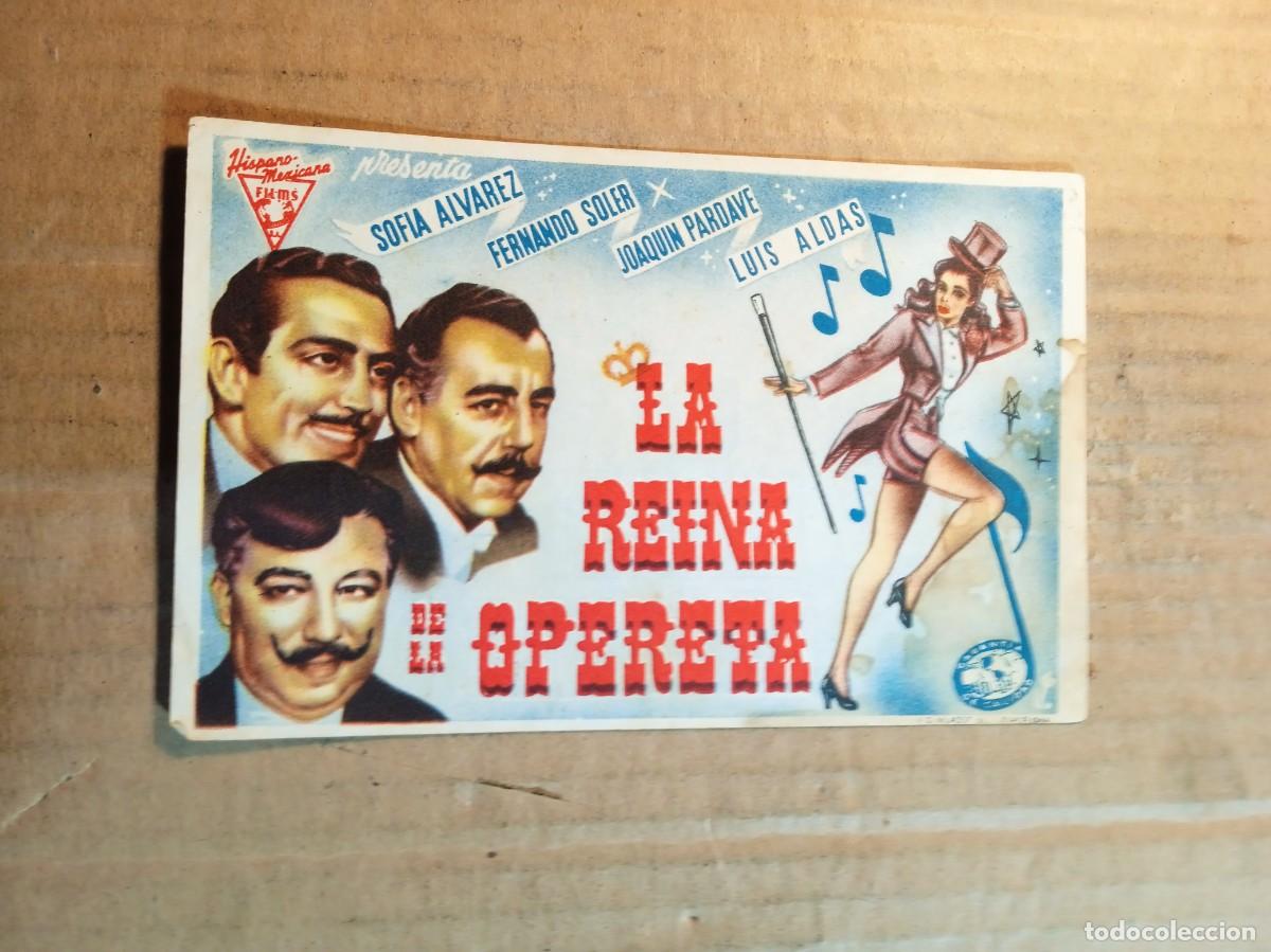 Folhetos de m&atilde;o de filmes antigos de cinema: FOLLETO DE MANO SIN PUBLICIDAD LA REINA DE LA OPERETA