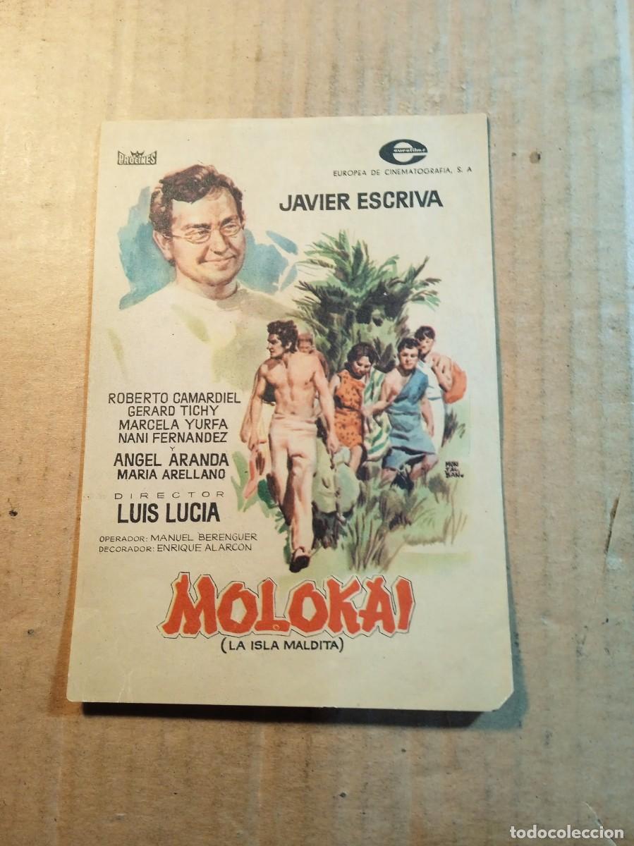 Cine: FOLLETO DE MANO SIN PUBLICIDAD MOLOKAI