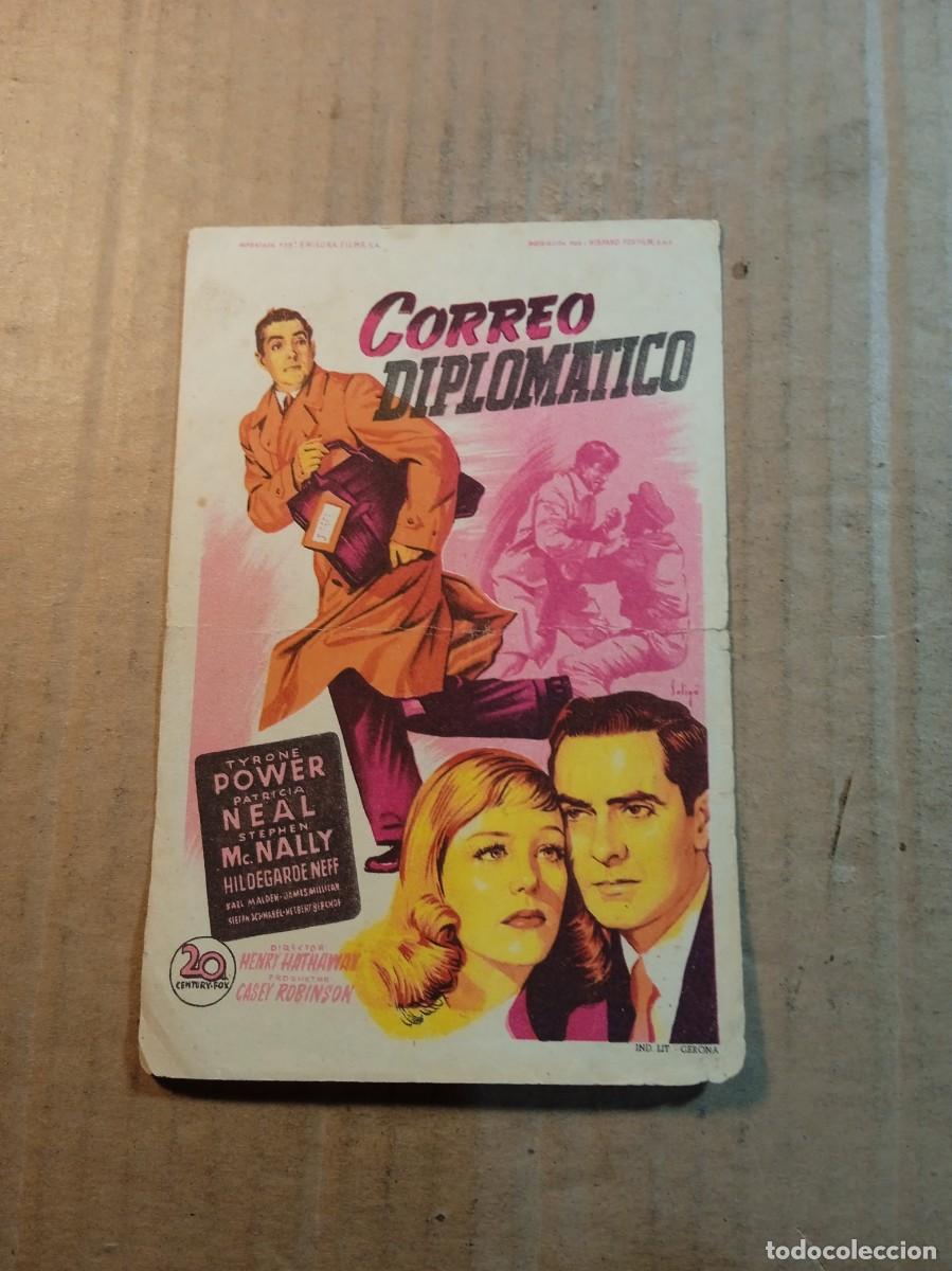  Flyers Publicitaires de films Anciens: FOLLETO DE MANO SIN PUBLICIDAD CORREO DIPLOMATICO