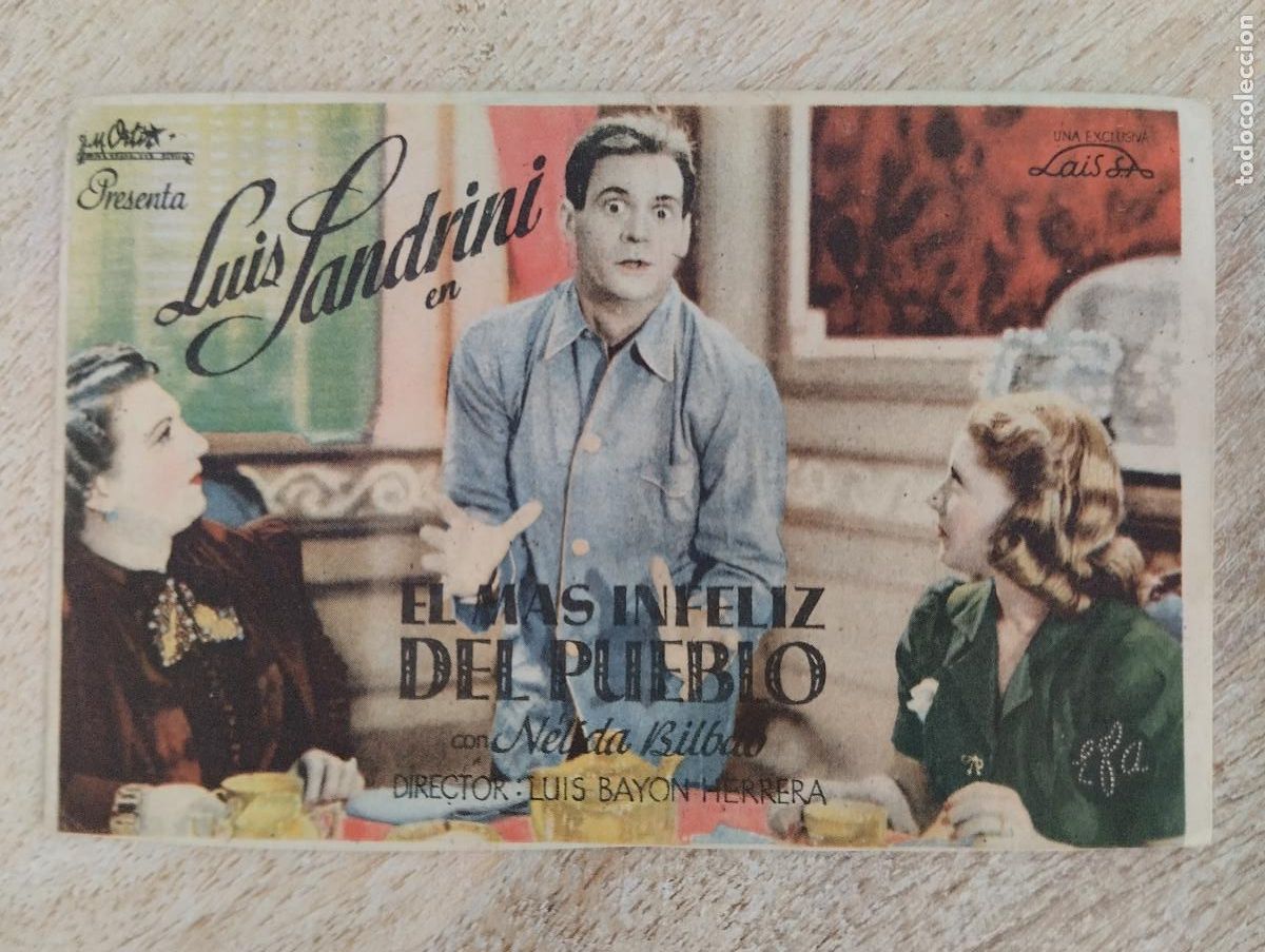 Foglietti di film di film antichi di cinema: KST - PROGRAMA CINE EL MAS INFELIZ DEL PUEBLO CINEMA ESPA&Ntilde;A UBEDA
