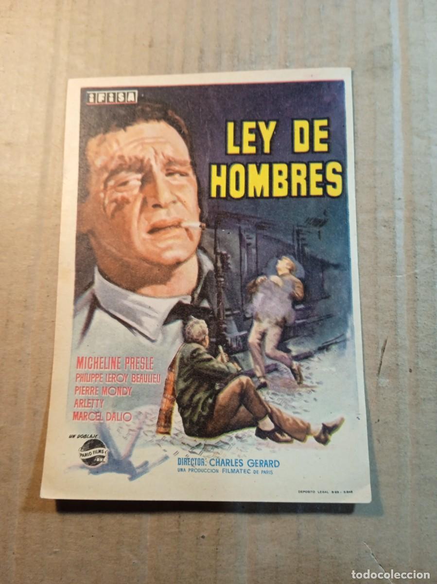 Flyers Publicitaires de films Anciens: FOLLETO DE MANO SIN PUBLICIDAD LEY DE HOMBRES