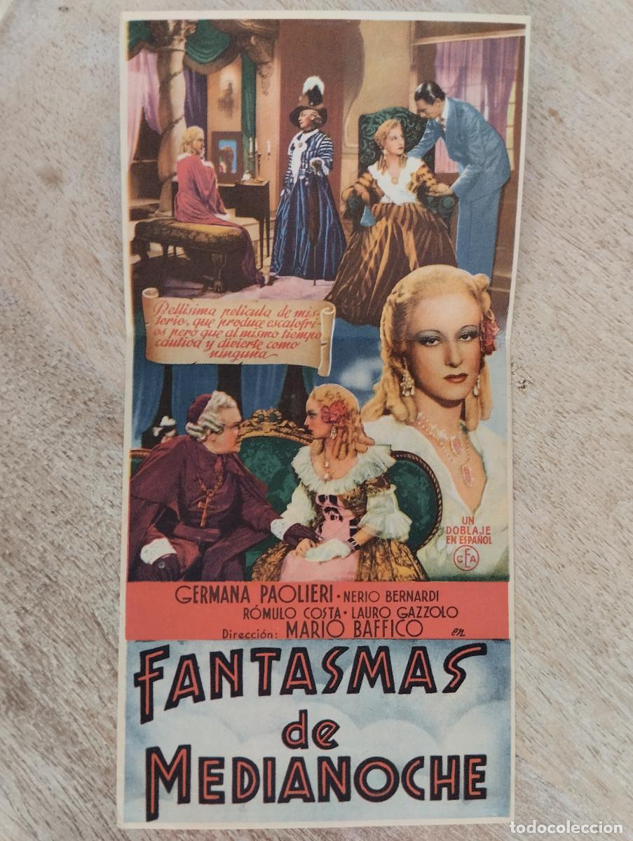 Folhetos de m&atilde;o de filmes antigos de cinema: KST - PROGRAMA CINE FANTASMAS DE MEDIANOCHE CINE LA CALANDRIA MASNOU