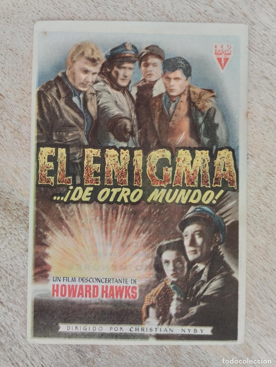 Foglietti di film di film antichi di cinema: KST - PROGRAMA CINE EL ENIGMA DE OTRO MUNDO CINE REX CASTELLON