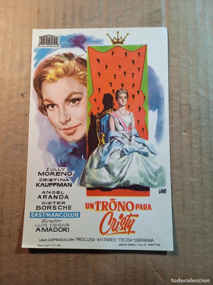 Cine: FOLLETO DE MANO SIN PUBLICIDAD UN TRONO PARA CRISTY