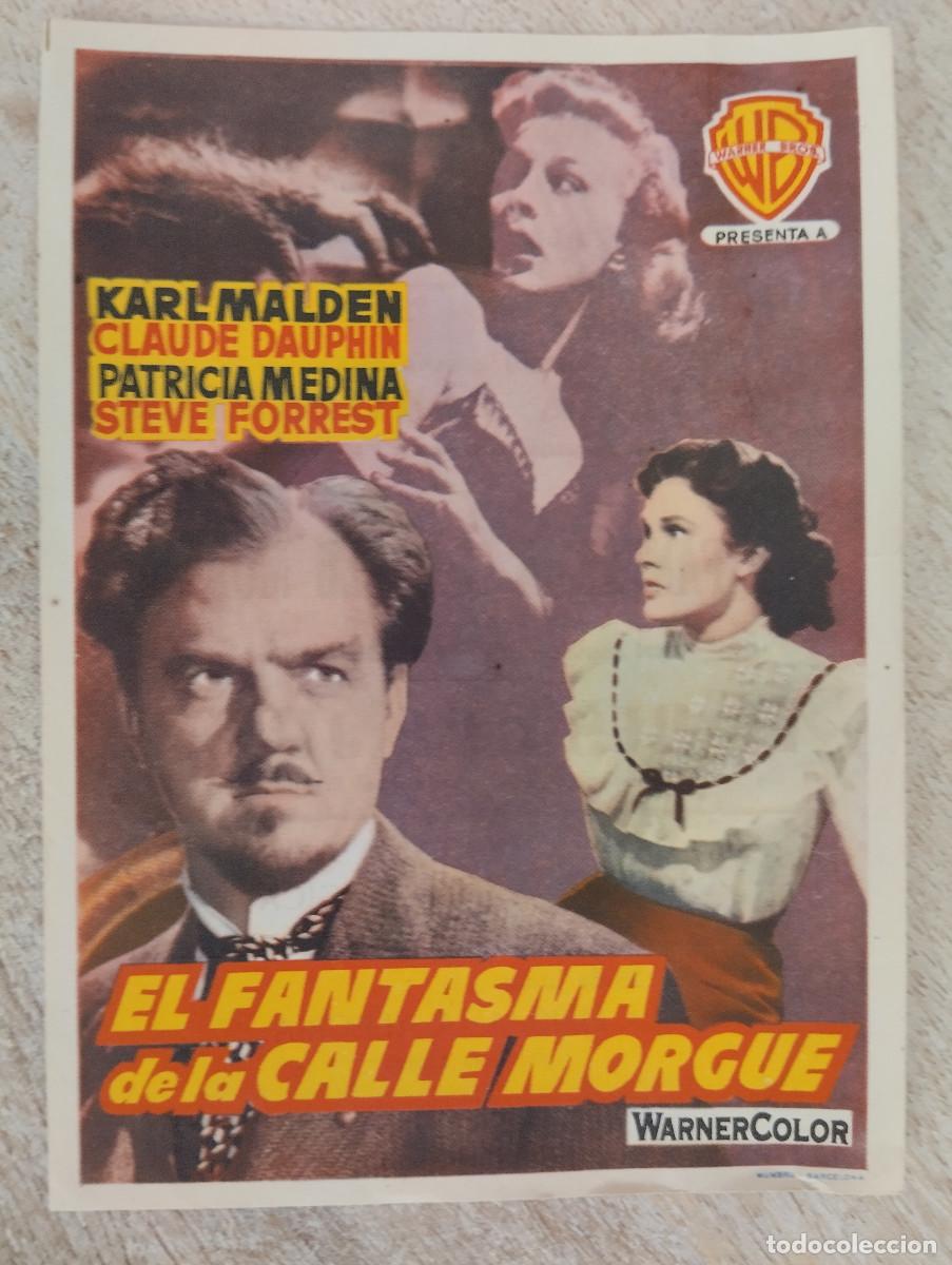 Foglietti di film di film antichi di cinema: KST - PROGRAMA CINE EL FANTASMA DE LA CALLE MORGUE CINEMA MARTINENSE