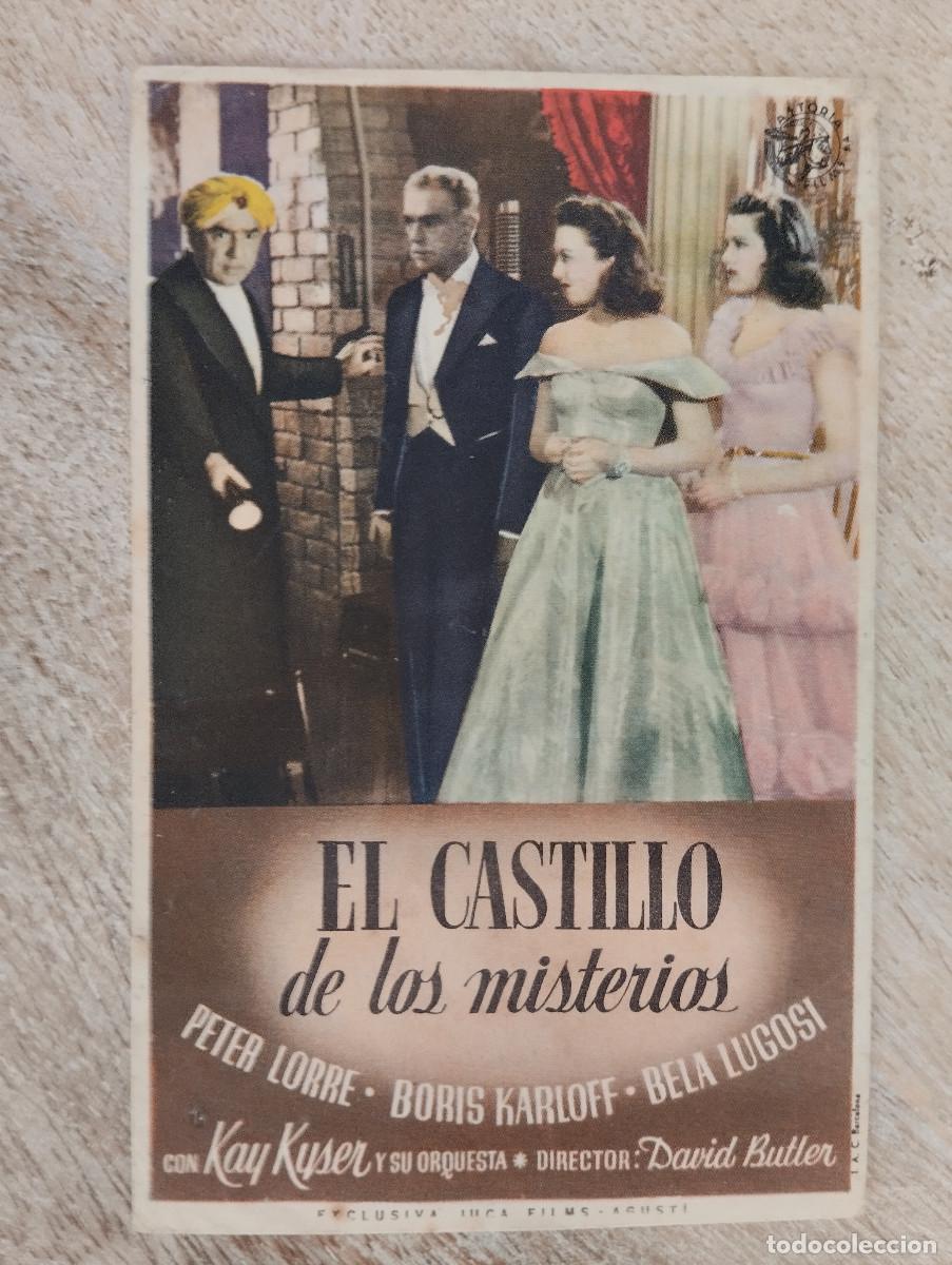 Foglietti di film di film antichi di cinema: KST - PROGRAMA CINE EL CASTILLO DE LOS MISTERIOS GRAN TEATRO ALCIRA