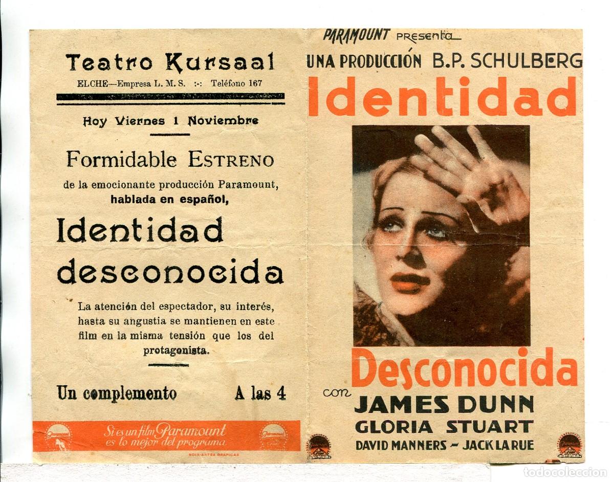 Cine: IDENTIDAD DESCONOCIDA, con Gloria Stuart. - Foto 1
