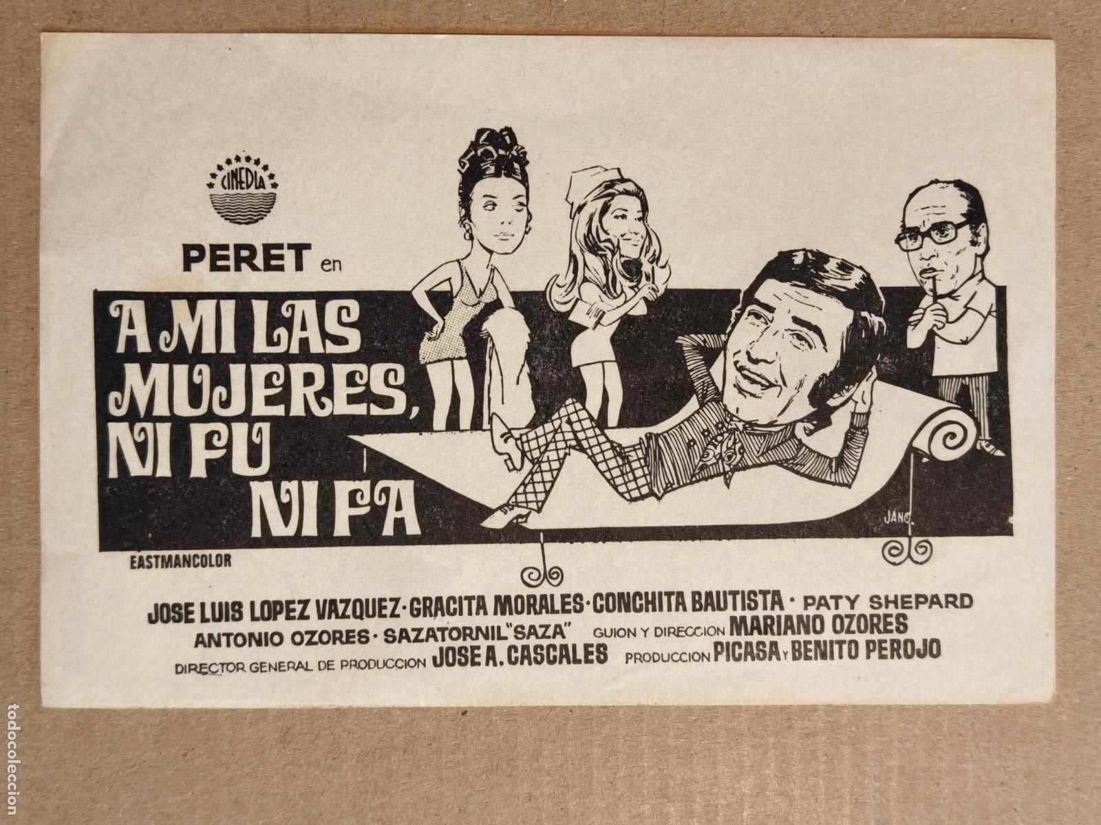 Kino: PERET A MI LAS MUJERES NI FU NI FA PROGRAMA DE CINE