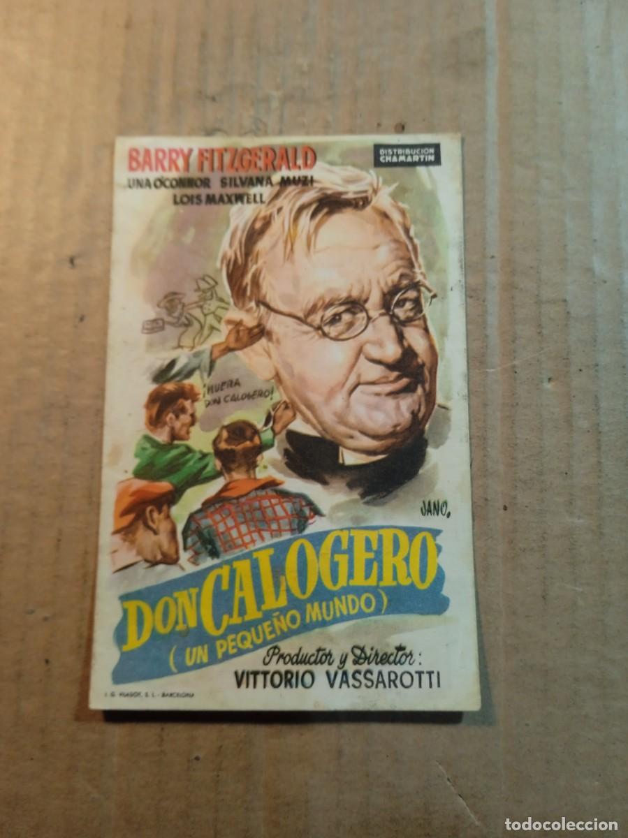  Flyers Publicitaires de films Anciens: FOLLETO DE MANO SIN PUBLICIDAD DON CALAGERO UN PEQUE&Ntilde;O MUNDO