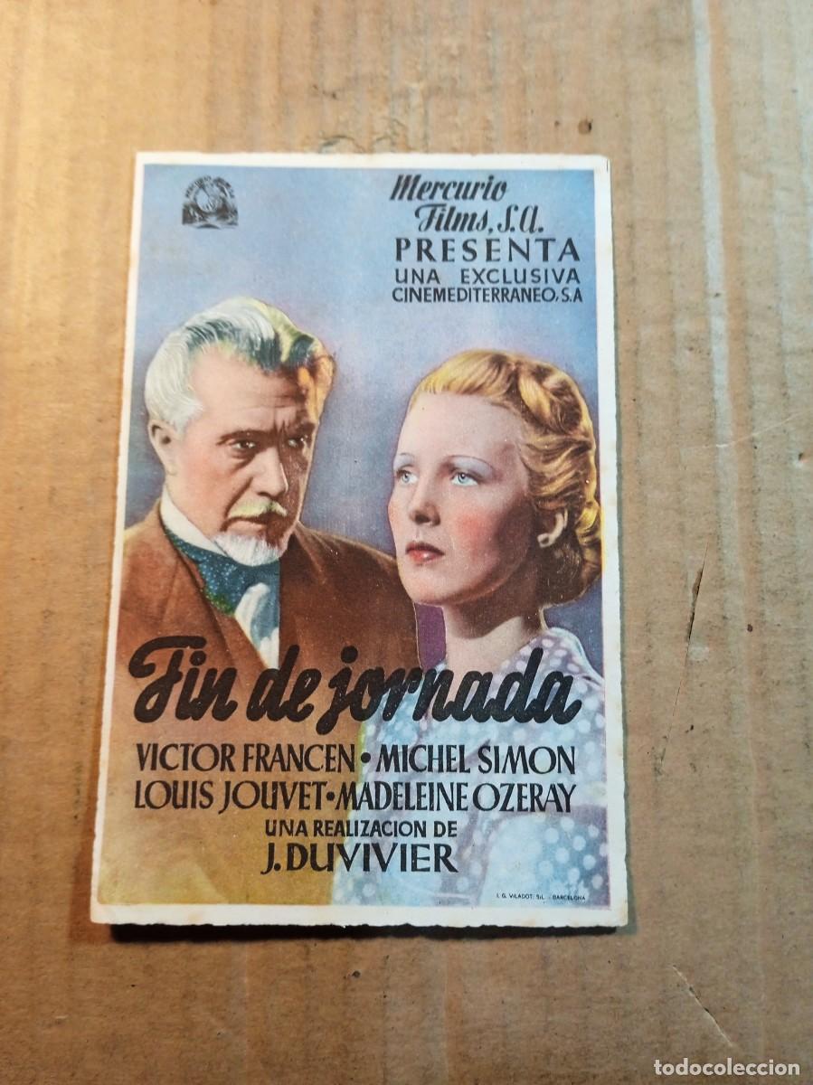  Flyers Publicitaires de films Anciens: FOLLETO DE MANO SIN PUBLICIDAD FIN DE JORNADA