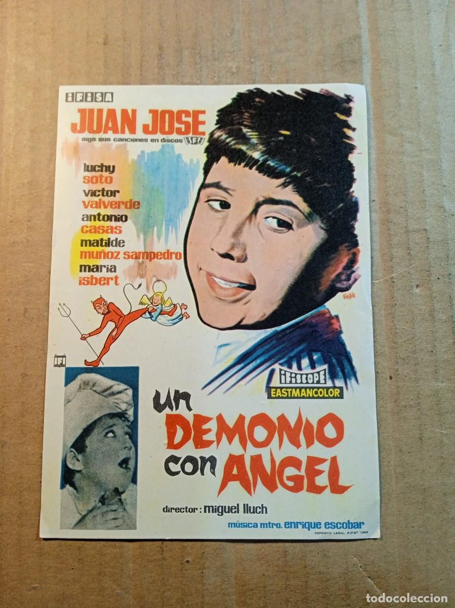 Cine: FOLLETO DE MANO SIN PUBLCIDAD UN DEMONIO CON ALGEL