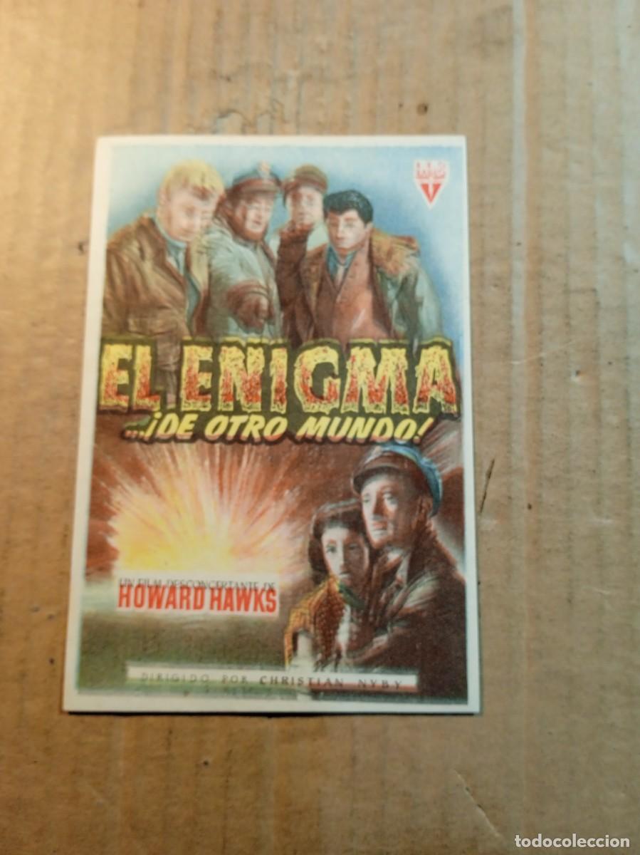 Folhetos de m&atilde;o de filmes antigos de cinema: FOLLETO DE MANO SIN PUBLCIDAD EL ENIGMA DE OTRO MUNDO
