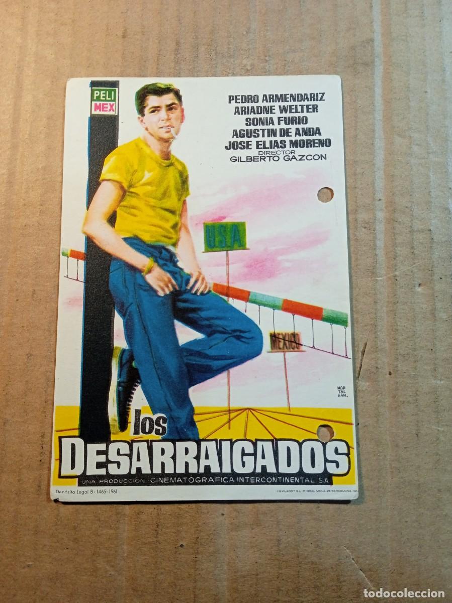  Flyers Publicitaires de films Anciens: FOLLETO DE MANO SIN PUBLCIDAD LOS DESARRAIGADOS