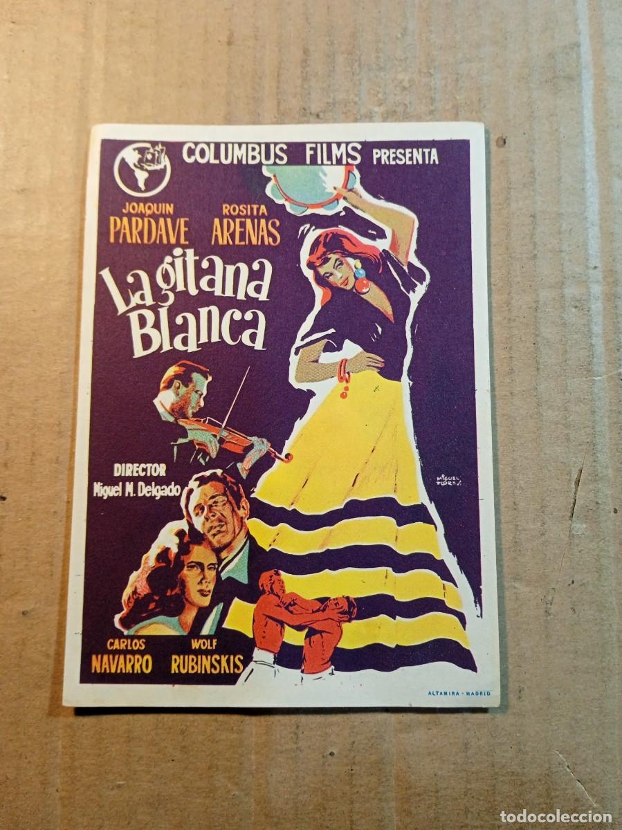 Cine: FOLLETO DE MANO SIN PUBLCIDAD LA GITANA BLANCA