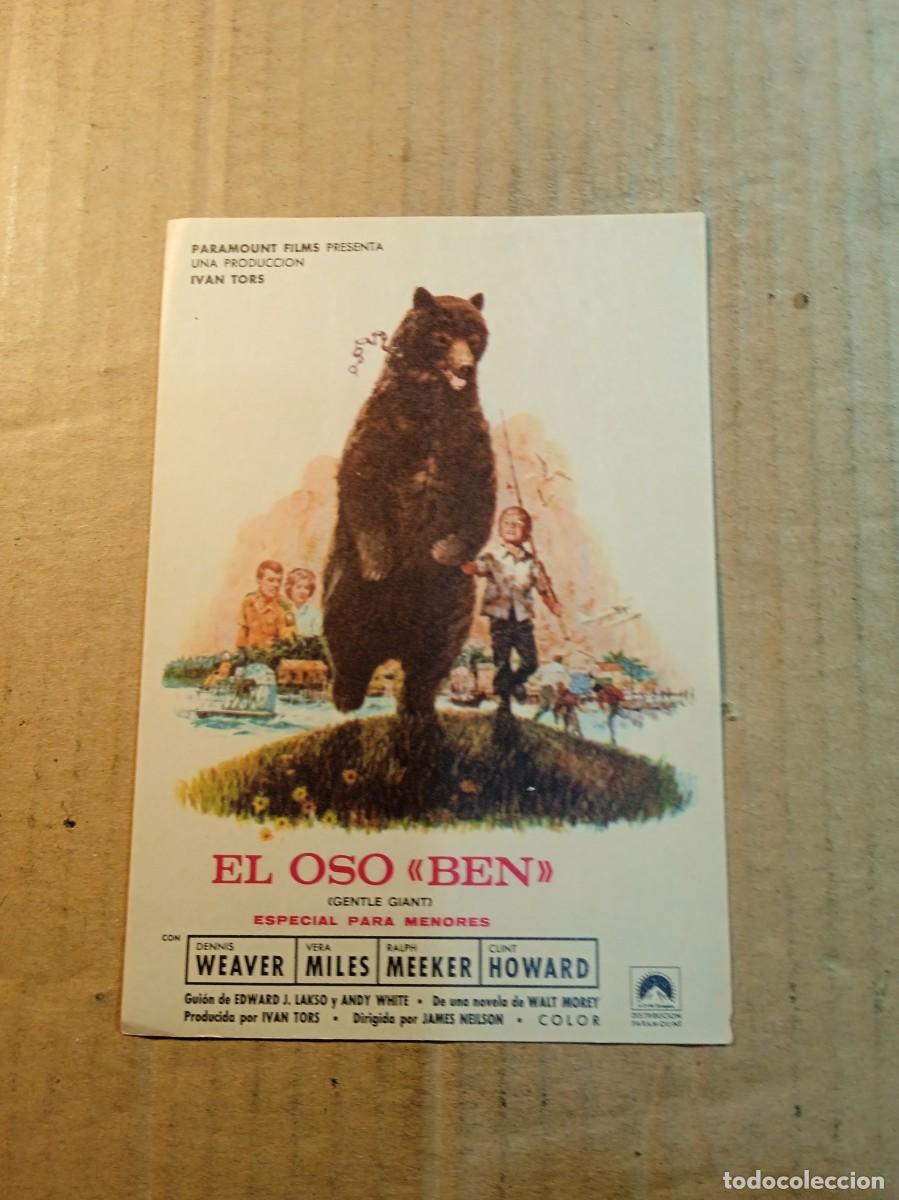 Kino: FOLLETO DE MANO SIN PUBLICIDA EL OSO BEN