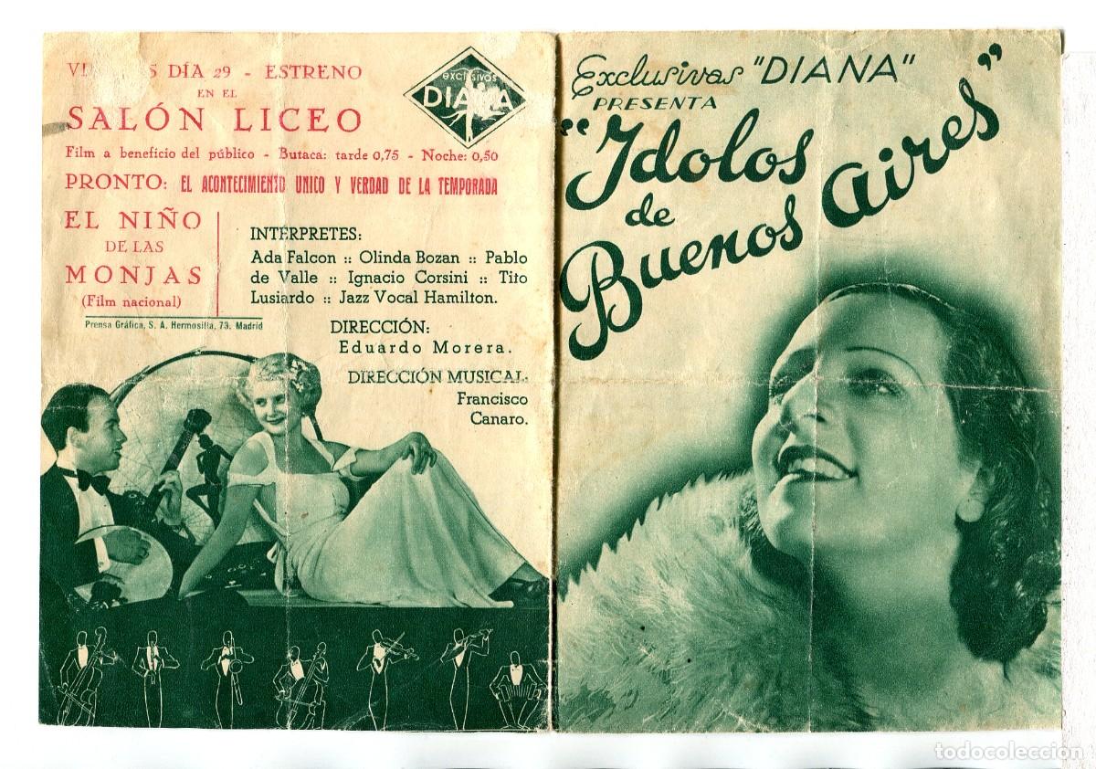 Cine: EL &Iacute;DOLOS DE BUENOS AIRES, con Ada Falc&oacute;n. - Foto 1