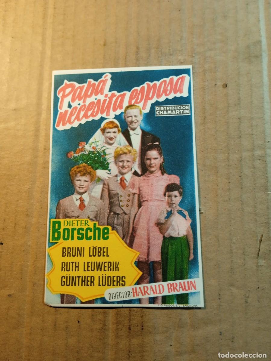  Flyers Publicitaires de films Anciens: FOLLETO DE MANO SIN PUBLICIDA PAPA NECESITA ESPOSA