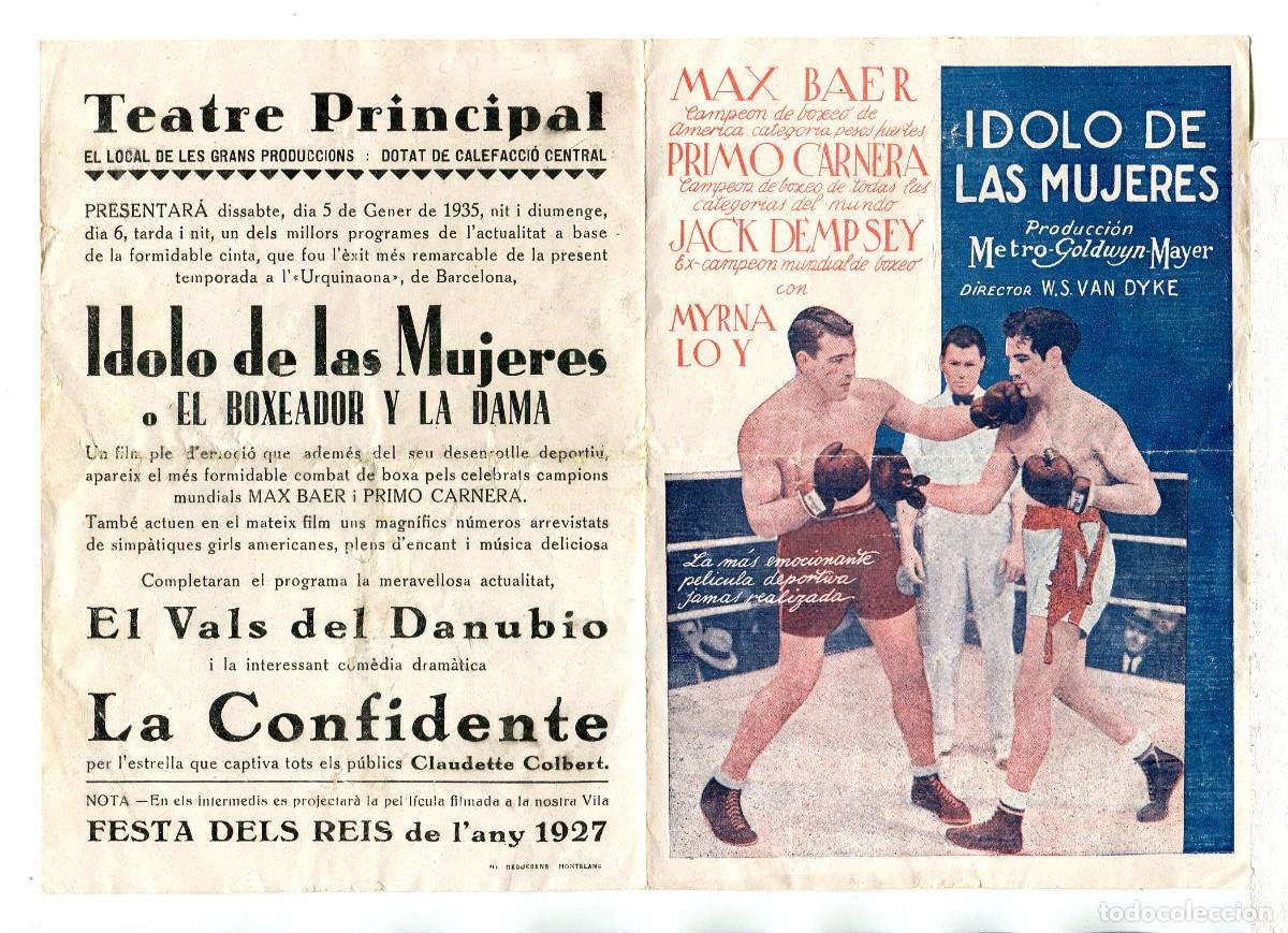  Flyers Publicitaires de films Anciens: &Iacute;DOLO DE LAS MUJERES, con Myrna Loy.