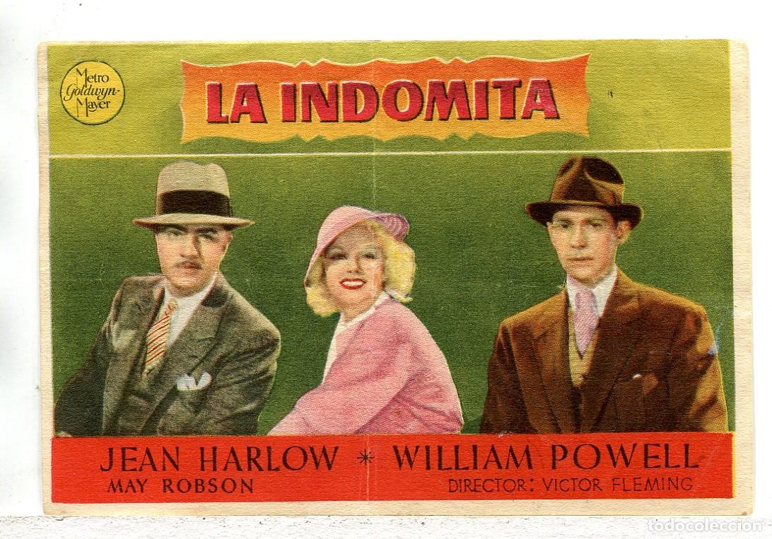  Flyers Publicitaires de films Anciens: LA IND&Oacute;MITA, con Jean Harlow.