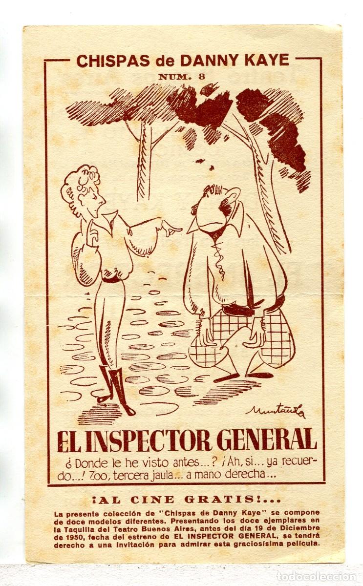  Foglietti di film di film antichi di cinema: EL INSPECTOR GENERAL, Danny Kaye.