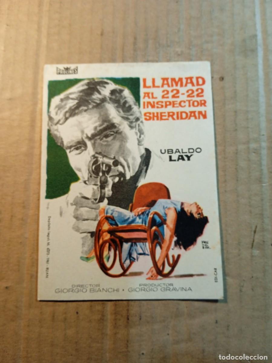 Cine: FOLLETO DE MANO SIN PUBLICIDAD LLAMAD AL 22 - 22 INSPECTOR SHERIDAN