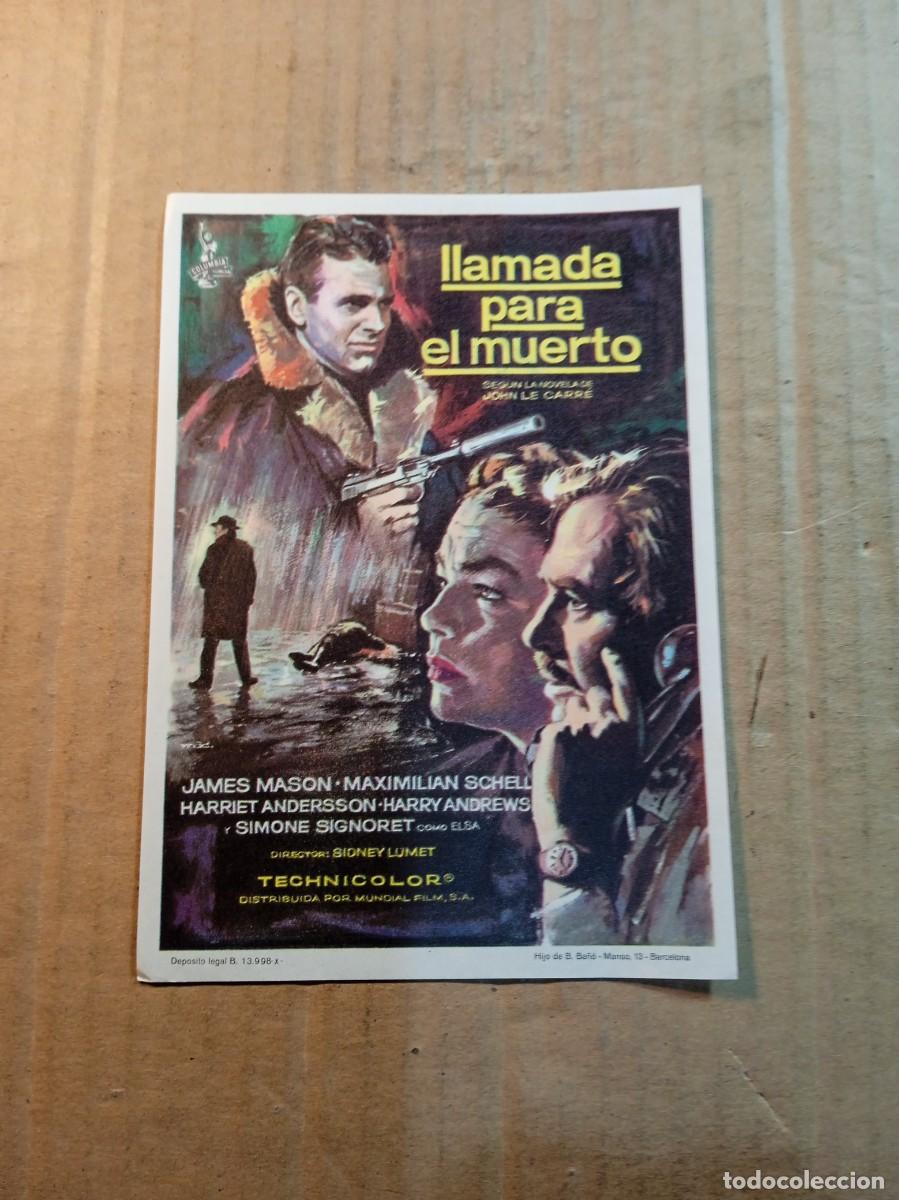  Flyers Publicitaires de films Anciens: FOLLETO DE MANO SIN PUBLICIDAD LLAMADA PARA EL MUERTO
