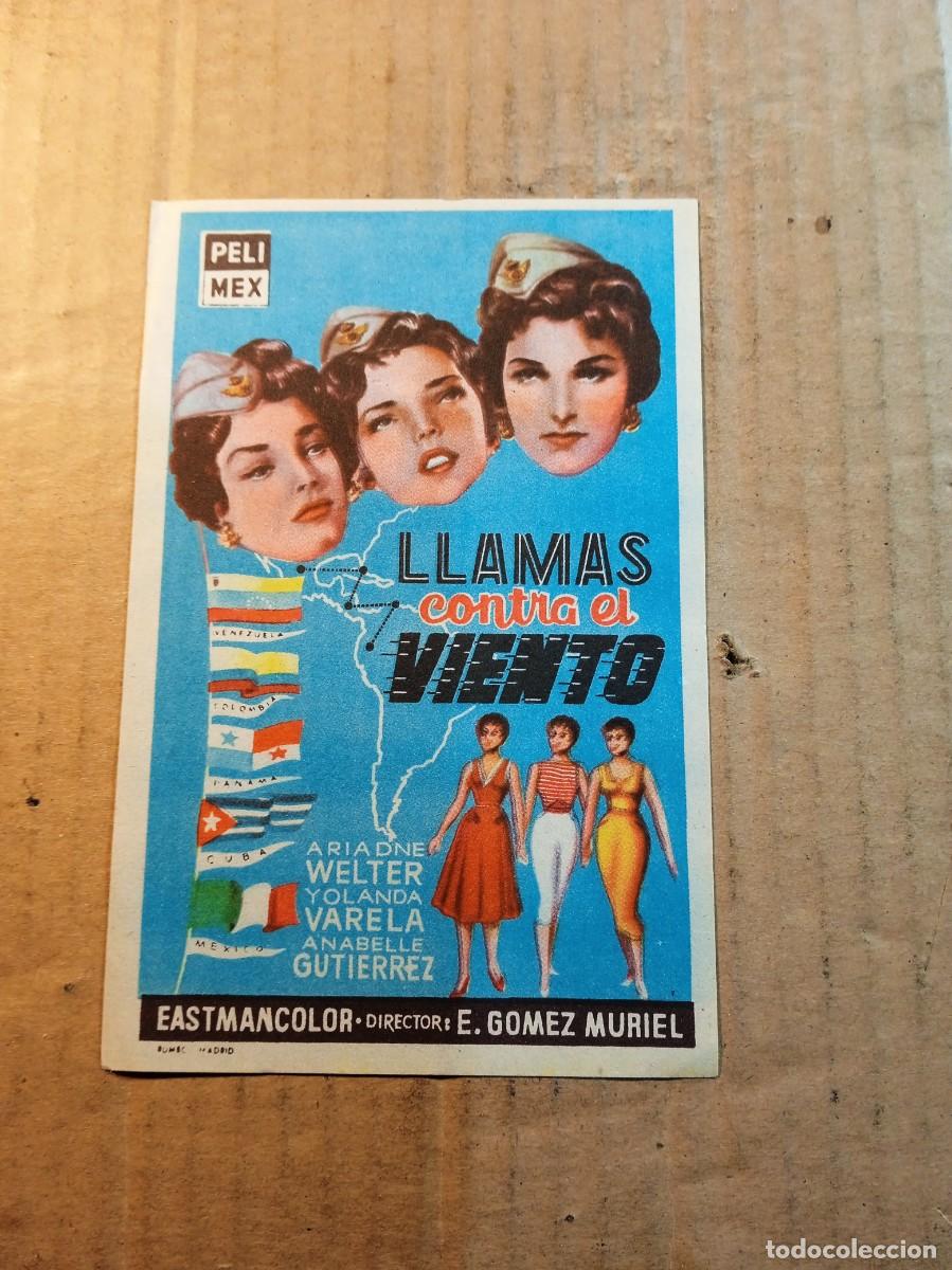  Foglietti di film di film antichi di cinema: FOLLETO DE MANO SIN PUBLICIDAD LLAMAS CONTRA EL VIENTO