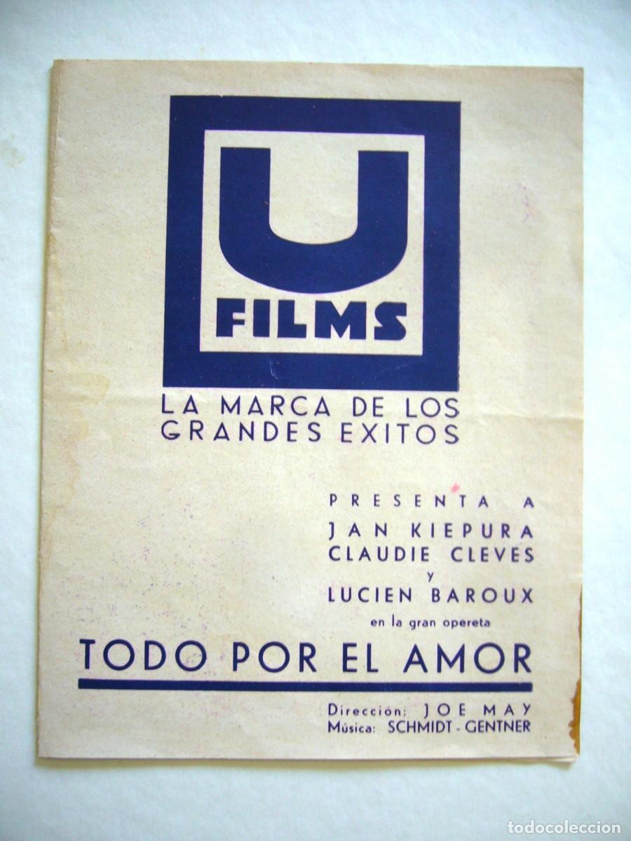  Foglietti di film di film antichi di cinema: TODO POR EL AMOR JOE MAY
