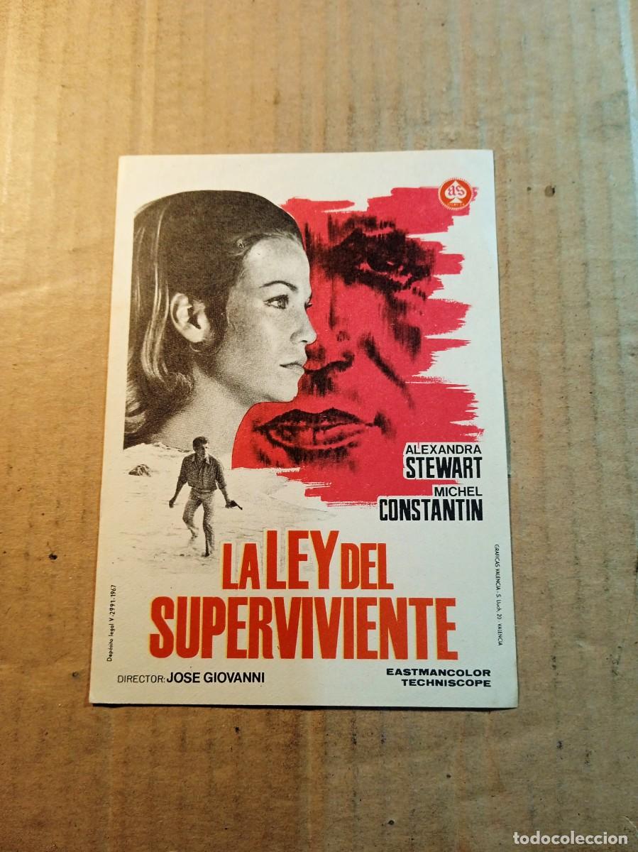  Foglietti di film di film antichi di cinema: FOLLETO DE MANO SIN PUBLICIDAD LA LEY DEL SUPERVIVIENTE