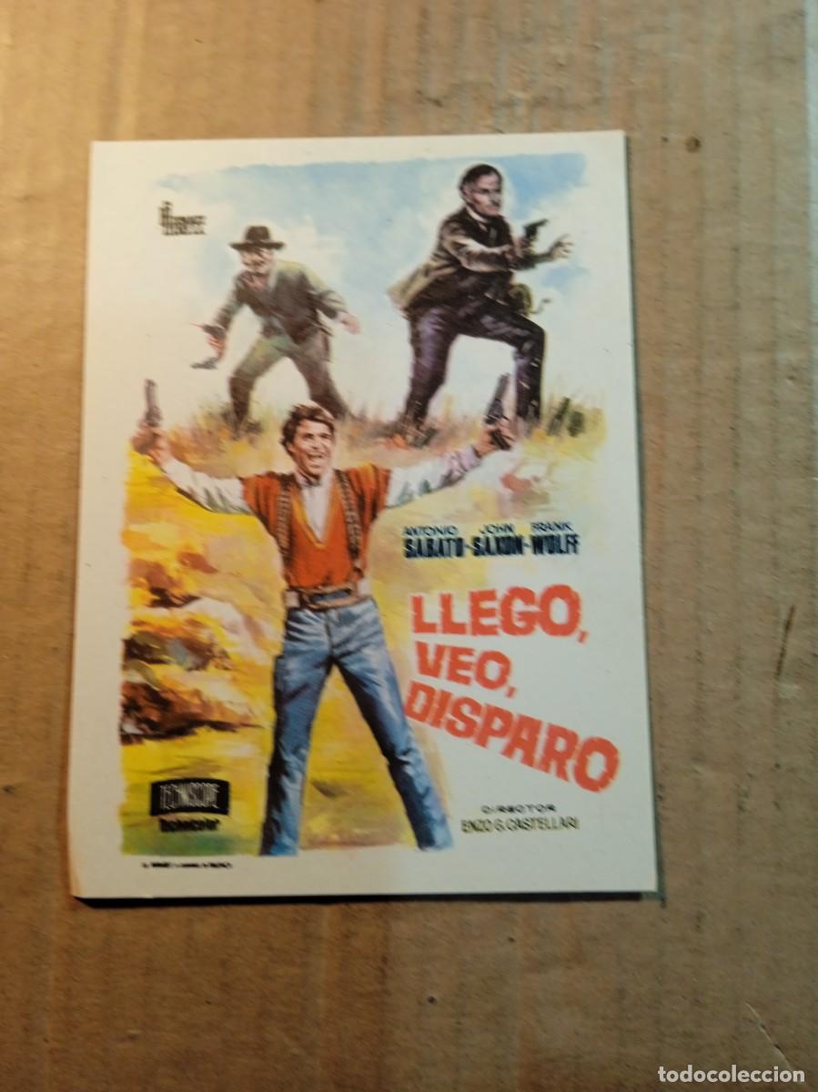  Flyers Publicitaires de films Anciens: FOLLETO DE MANO SIN PUBLICIDAD LLEGO VEO DISPARO