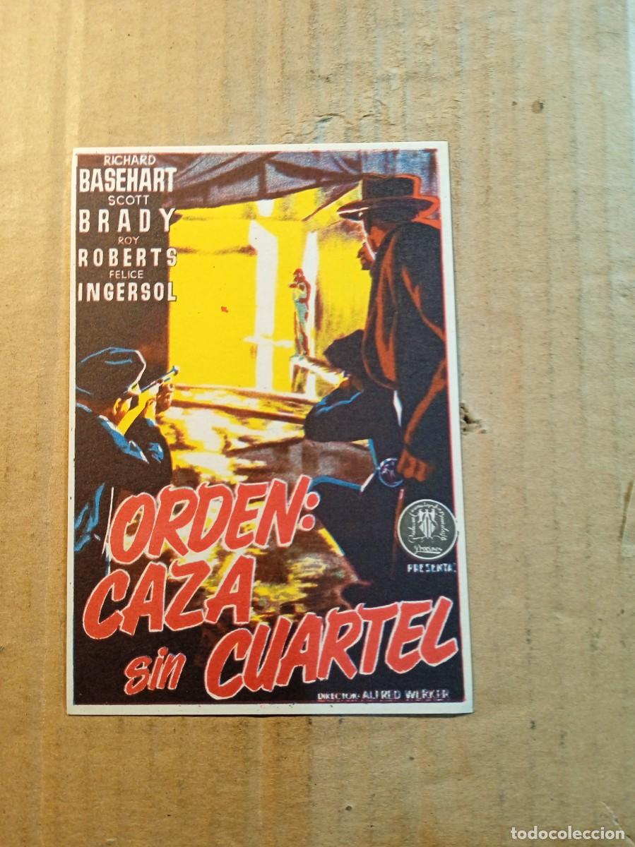 Cine: FOLLETO DE MANO SIN PUBLICIDAD ORDEN: CAZA SIN CUARTEL