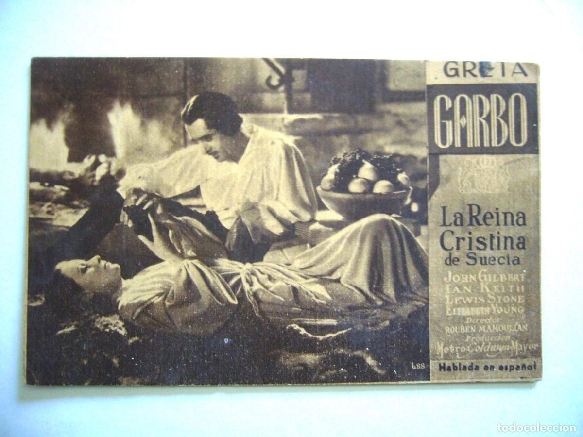  Foglietti di film di film antichi di cinema: LA REINA CRISTINA DE SUECIA con GRETA GARBO 1935