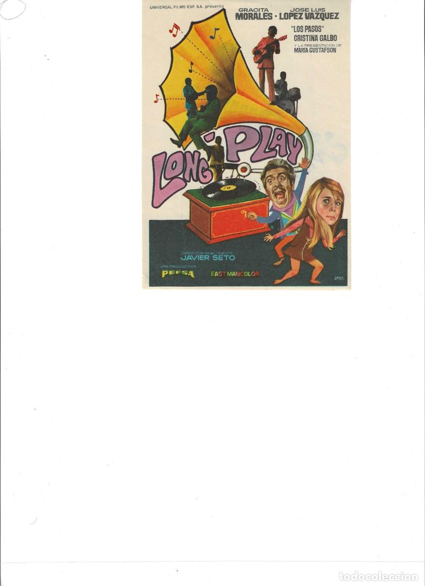 Cine: LONG PLAY FOLLETO CON SELLO CINE CUYAS