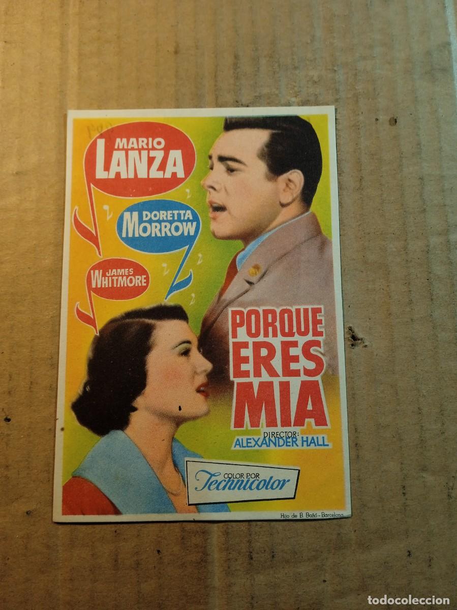Cine: FOLLETO DE MANO SIN PUBLICIDAD PORQUE ERES MIA