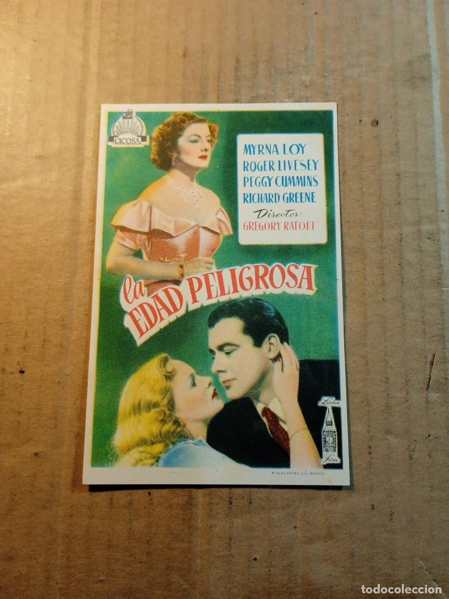  Flyers Publicitaires de films Anciens: FOLLETO DE MANO SIN PUBLICIDAD LA EDAD PELIGROSA