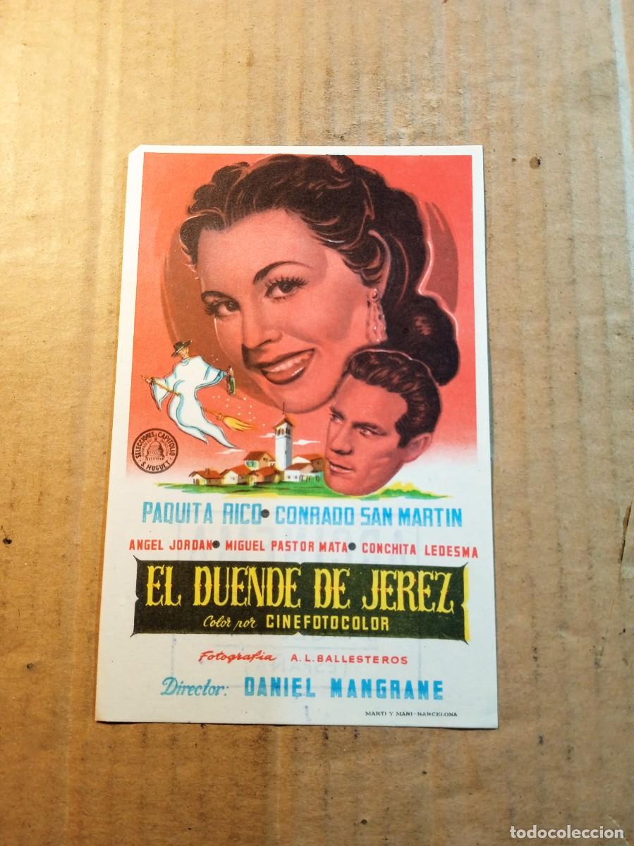 Cine: FOLLETO DE MANO SIN PUBLICIDAD EL DUENDE DE JEREZ