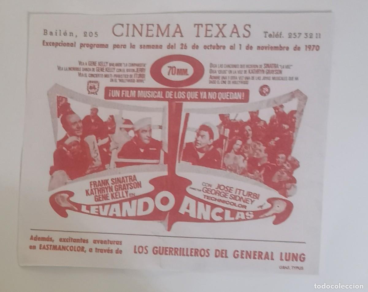 Cine: LEVANDO ANCLAS, FOLLETO LOCAL CON PUBLICIDAD