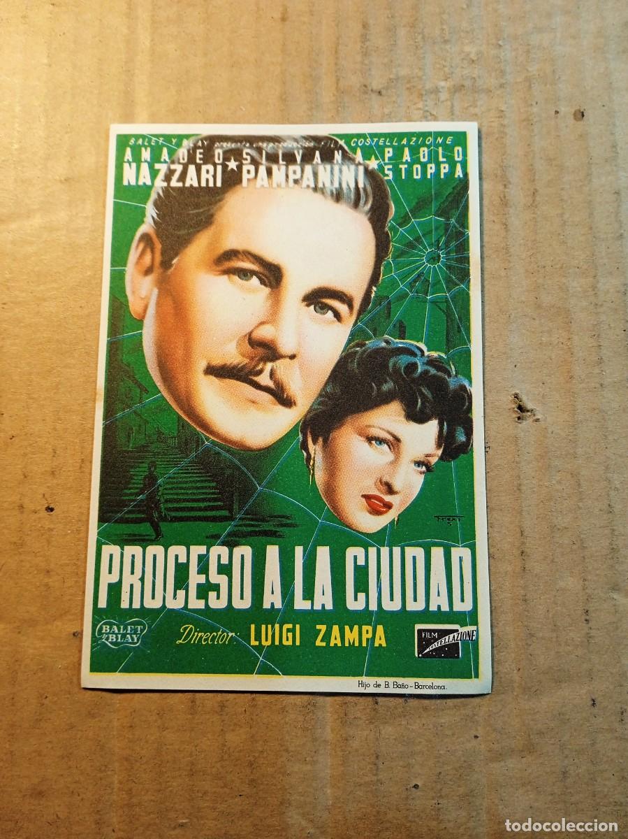  Flyers Publicitaires de films Anciens: FOLLETO DE MANO SIN PUBLICIDAD PROCESO A LA CIUDAD