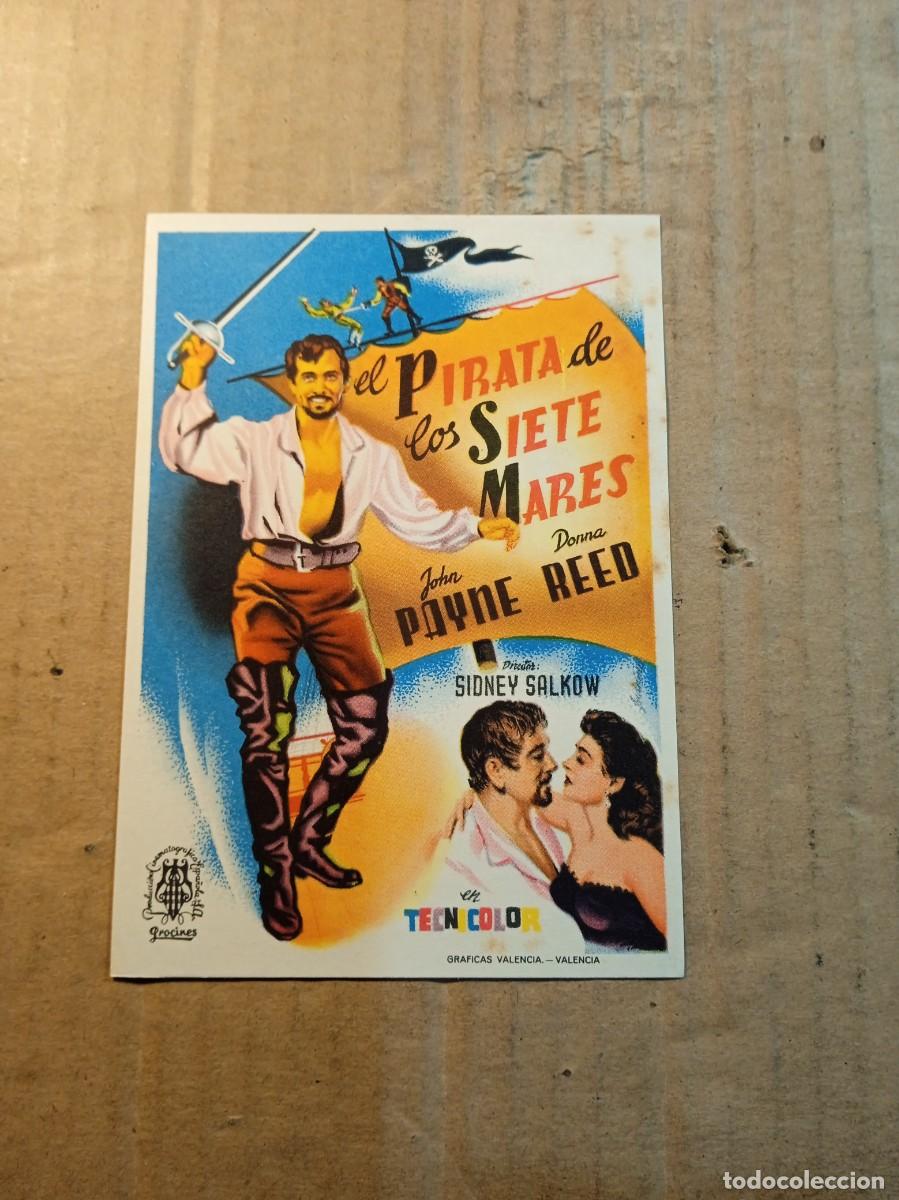  Flyers Publicitaires de films Anciens: FOLLETO DE MANO SIN PUBLICIDAD EL PIRATA DE LOS SIETE MARES