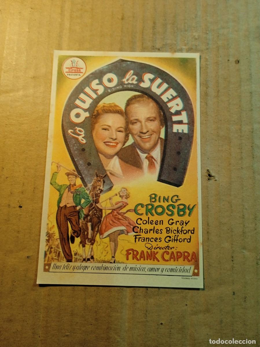  Flyers Publicitaires de films Anciens: FOLLETO DE MANO SIN PUBLICIDAD LO QUISO LA SUERTE