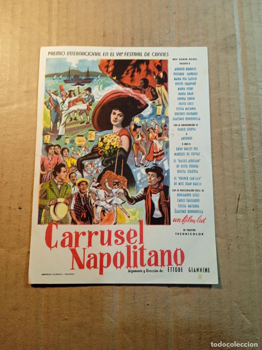 Folhetos de m&atilde;o de filmes antigos de cinema: FOLLETO DE MANO SIN PUBLICIDAD CARRUSEL NAPOLITANO