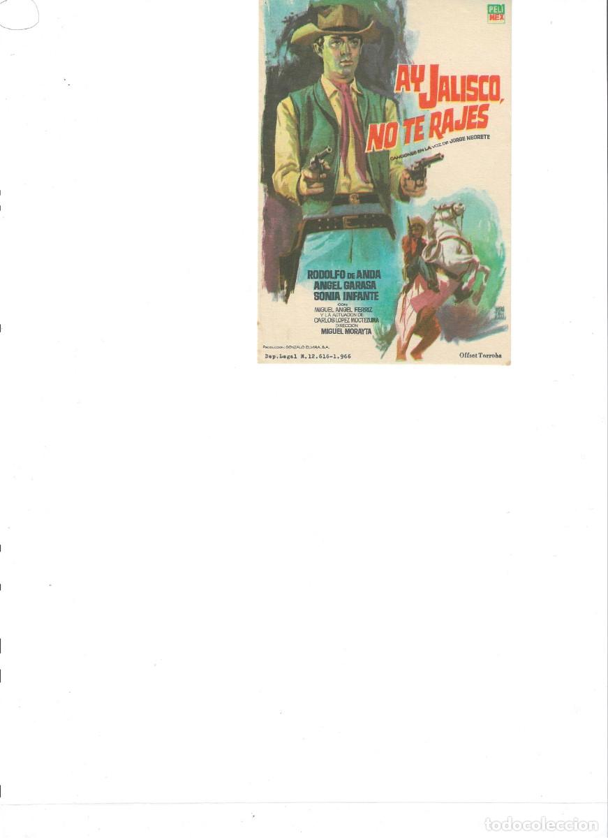 Folhetos de m&atilde;o de filmes antigos de cinema: AY JALISCO NO TE RAJES, SIN PUBLICIDAD