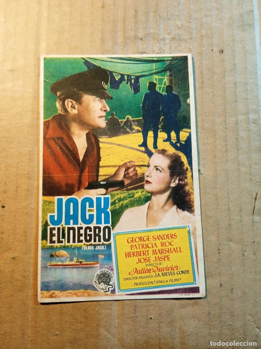  Foglietti di film di film antichi di cinema: FOLLETO DE MANO SIN PUBLICIDAD JACK EL NEGRO