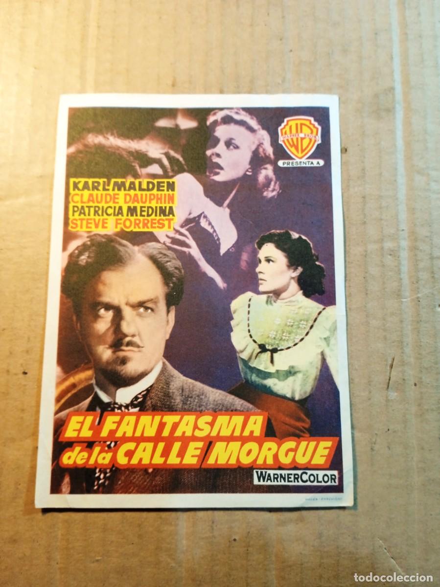  Foglietti di film di film antichi di cinema: FOLLETO DE MANO SIN PUBLICIDAD EL FANTASMA DE LA CALLE MORGUE
