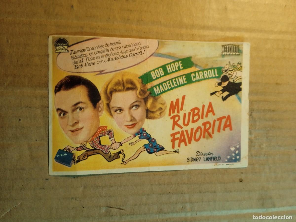 Cinema: FOLLETO DE MANO SIN PUBLICIDAD MI RUBIA FAVORITA