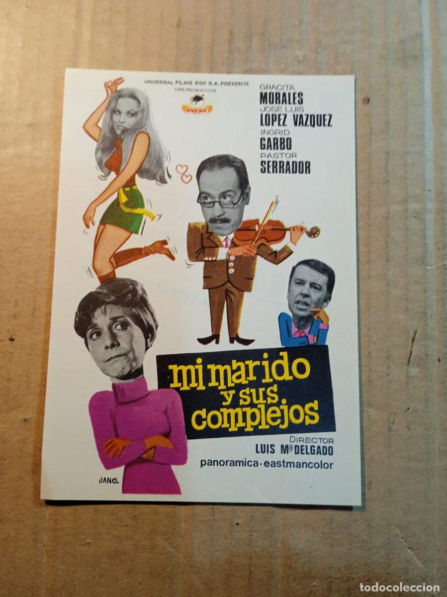 Cine: FOLLETO DE MANO SIN PUBLICIDAD MI MARIDO Y SUS COMPLEJOS