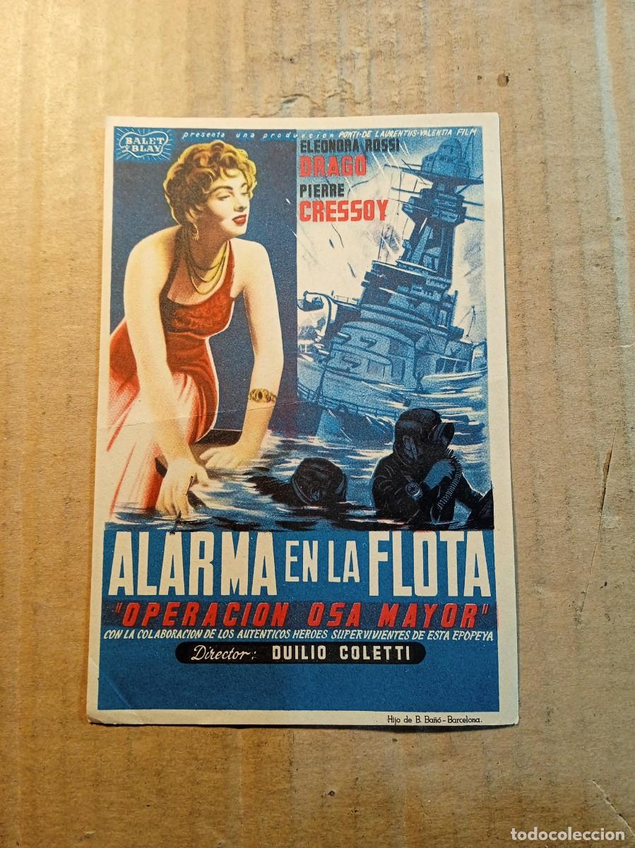 Cinema: FOLLETO DE MANO SIN PUBLICIDAD ALARMA EN LA FLOTA