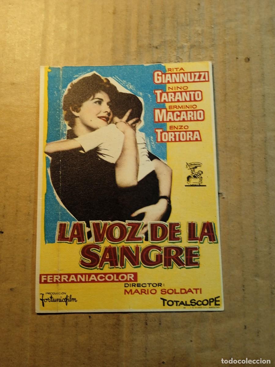 Cine: FOLLETO DE MANO SIN PUBLICIDAD LA VOZ DE LA SANGRE