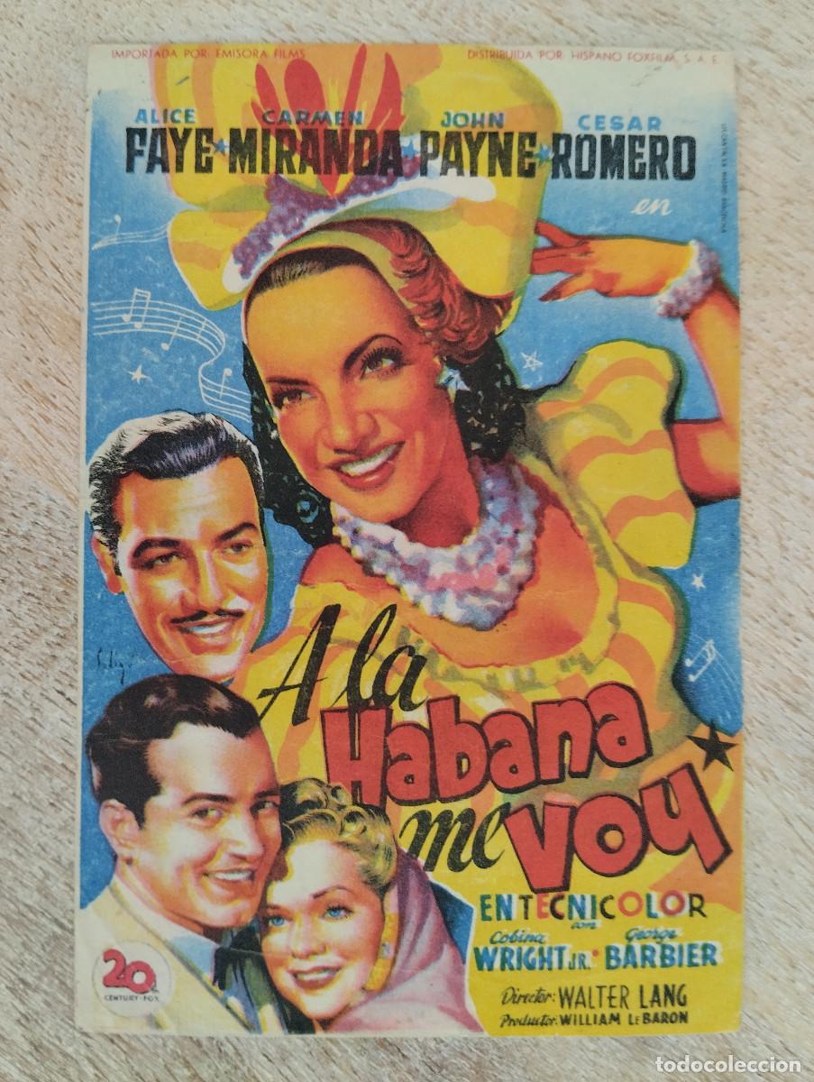 Foglietti di film di film antichi di cinema: KST - PROGRAMA CINE A LA HABANA ME VOY CINE ECHEGARAY
